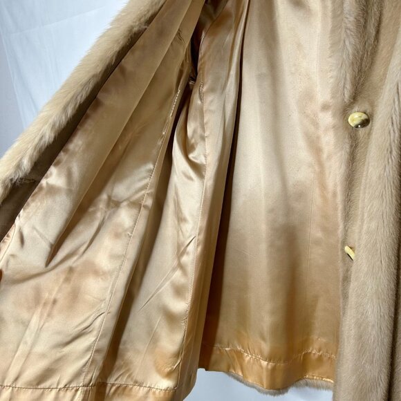 Vtg Adolph Schuman for Lilli Ann Woman’s Coat Light Brown Faux Mink Fur English - Picture 8 of 15